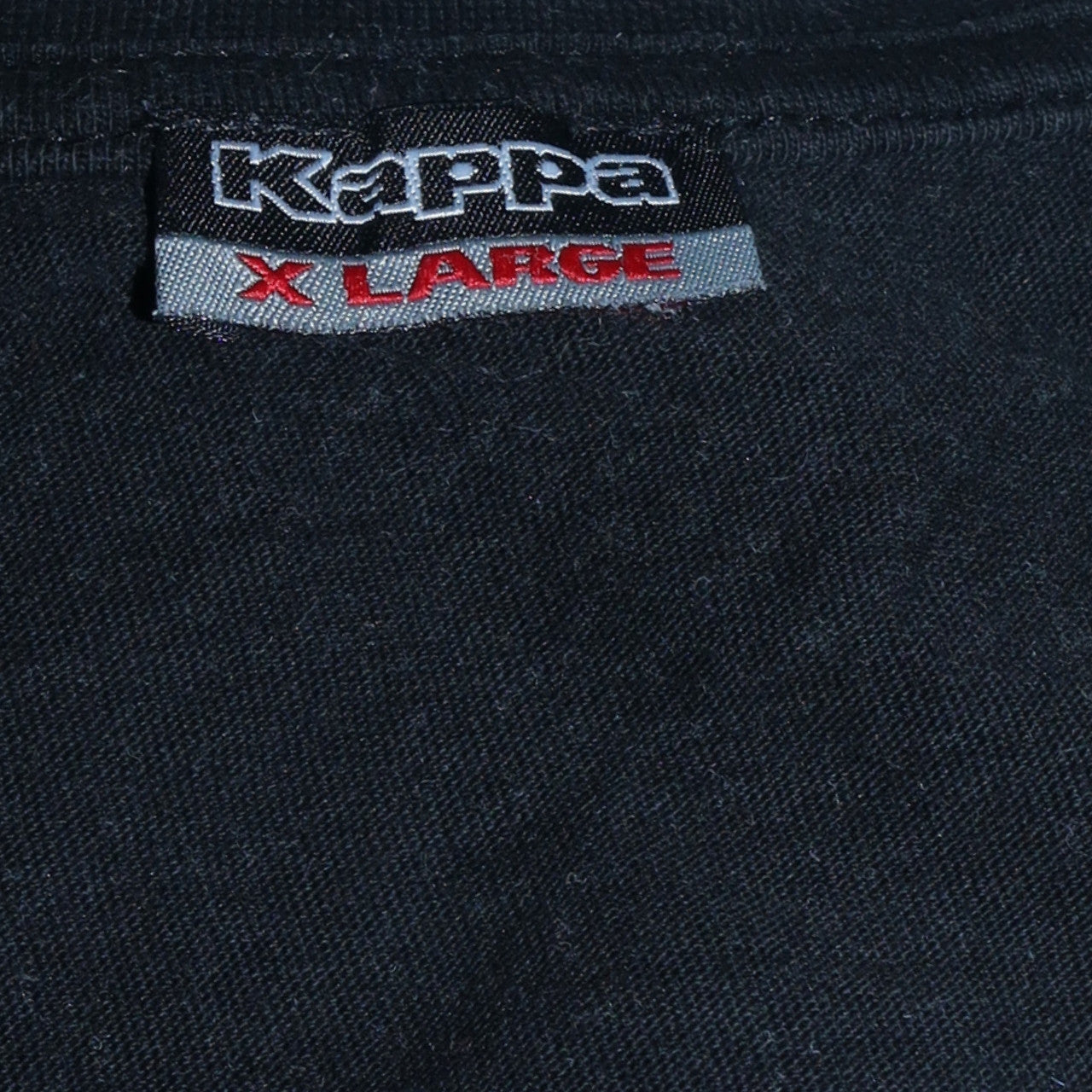 Kappa Men's Black XL V-Neck Cotton Jersey Short Sleeve T-Shirt