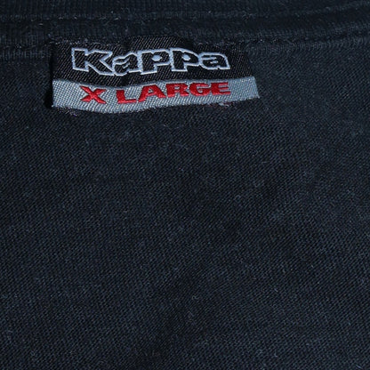 Kappa Men's Black XL V-Neck Cotton Jersey Short Sleeve T-Shirt