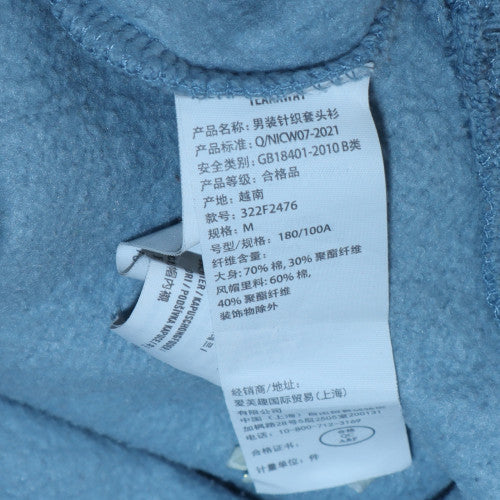 Mens UK Size M Hollister Blue Pullover Hoodie