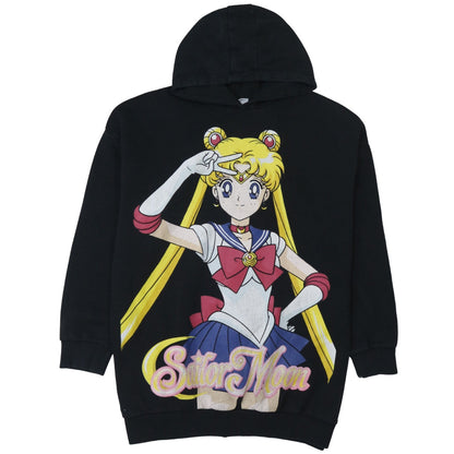 Womens UK Size 10 Sailor Moon Black Pullover Hoodie