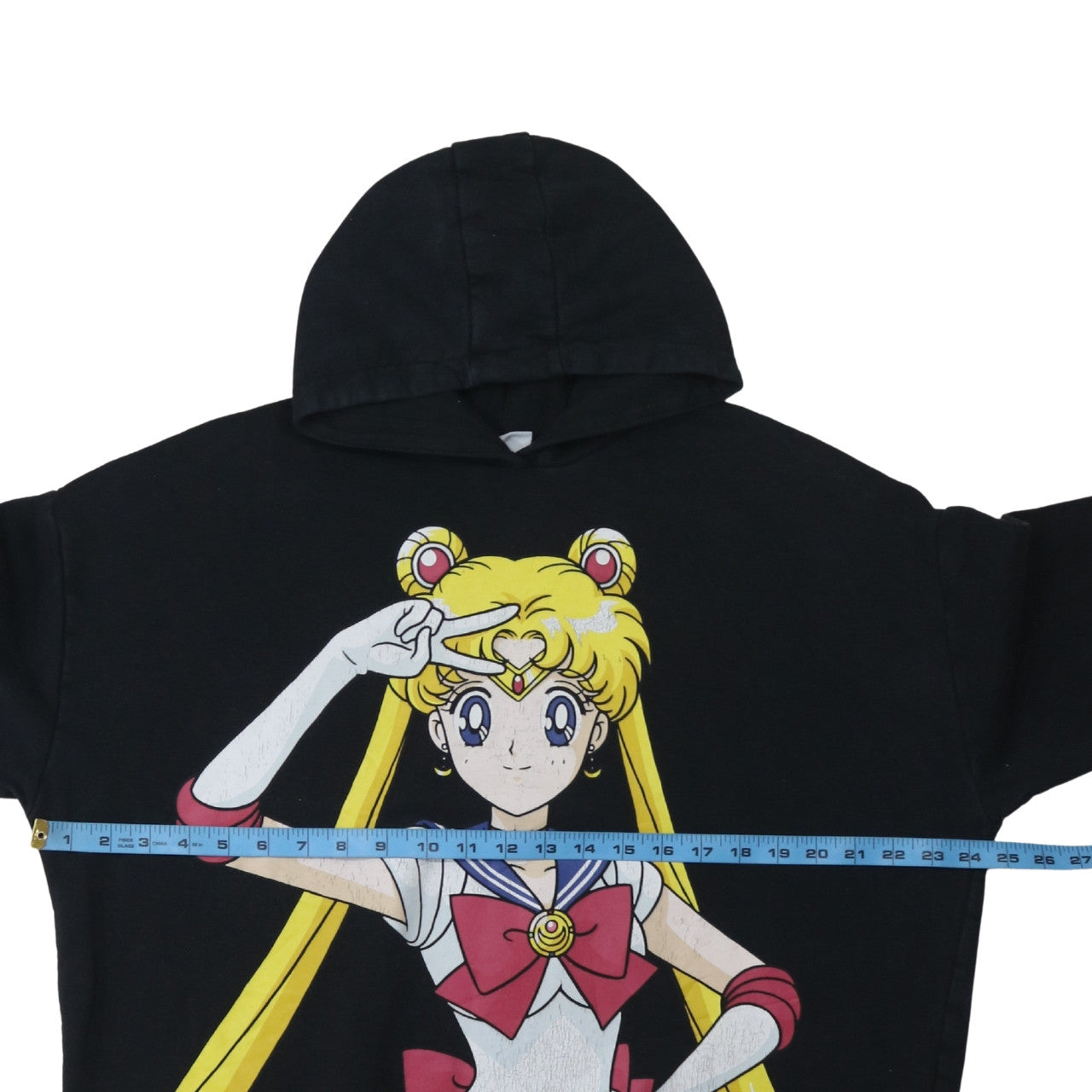 Womens UK Size 10 Sailor Moon Black Pullover Hoodie