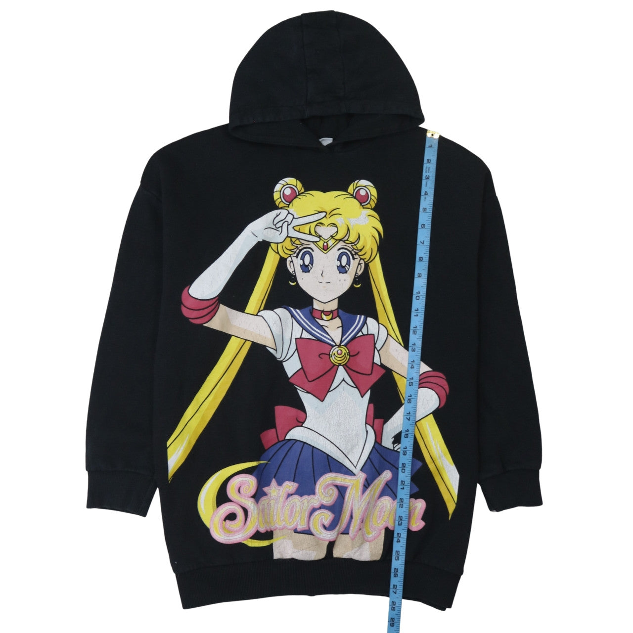 Womens UK Size 10 Sailor Moon Black Pullover Hoodie
