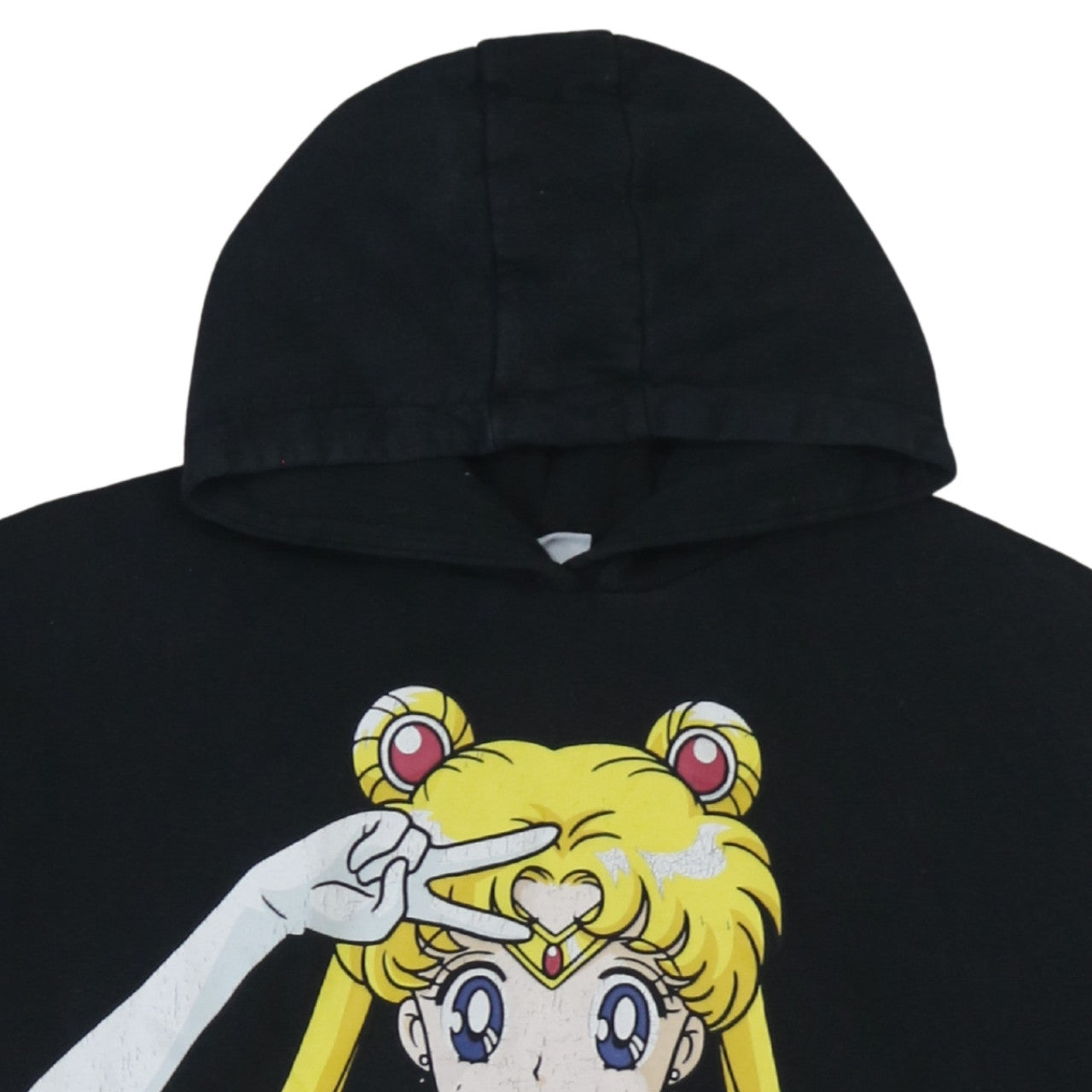 Womens UK Size 10 Sailor Moon Black Pullover Hoodie