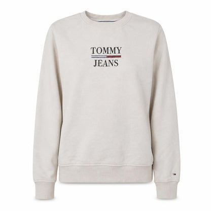 Womens UK Size XS Tommy Jeans Beige Pullover Sweatshirt