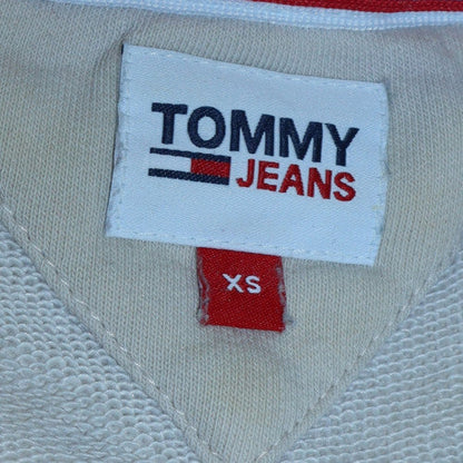 Womens UK Size XS Tommy Jeans Beige Pullover Sweatshirt