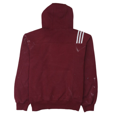 Mens UK Size L Adidas Red Pullover Hoodie