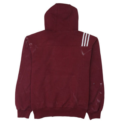 Mens UK Size L Adidas Red Pullover Hoodie