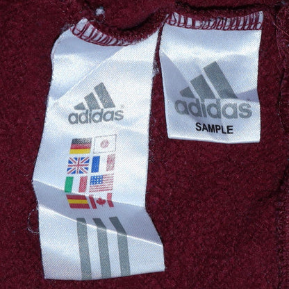 Mens UK Size L Adidas Red Pullover Hoodie