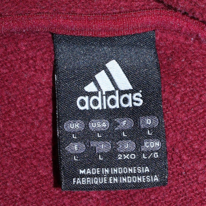 Mens UK Size L Adidas Red Pullover Hoodie