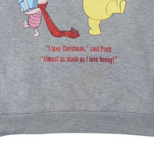 Womens UK Size 2XL Disney Grey Pullover Sweatshirt