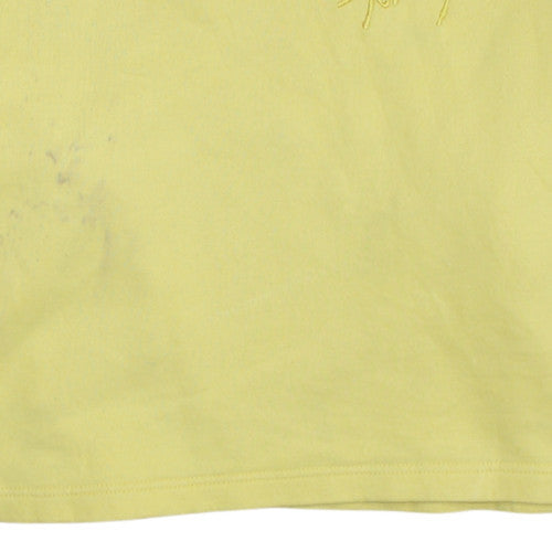 Womens UK Size M Tommy Jeans Yellow Pullover Sweatshirt