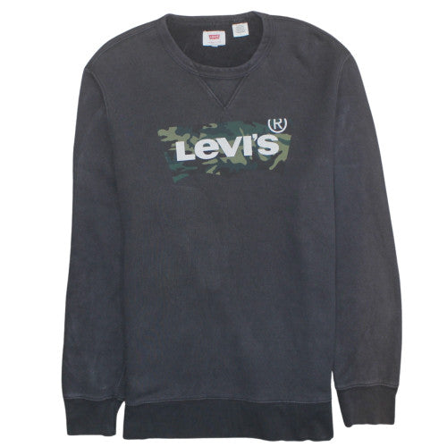 Mens UK Size M Levi's Black Pullover Sweatshirt