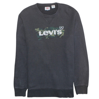 Mens UK Size M Levi's Black Pullover Sweatshirt