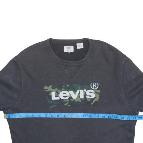 Mens UK Size M Levi's Black Pullover Sweatshirt