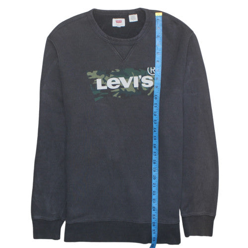 Mens UK Size M Levi's Black Pullover Sweatshirt