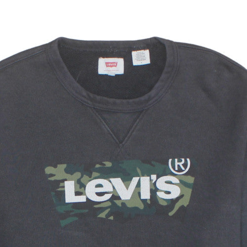 Mens UK Size M Levi's Black Pullover Sweatshirt