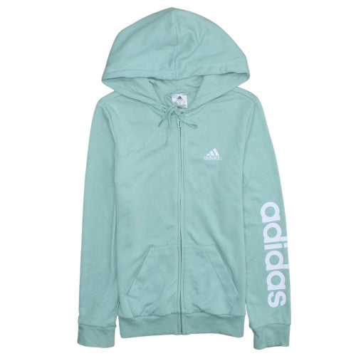 Womens UK Size XS Adidas Green Full Zip Hoodie