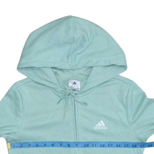 Womens UK Size XS Adidas Green Full Zip Hoodie