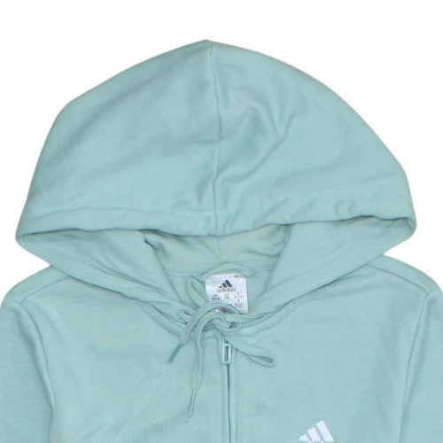 Womens UK Size XS Adidas Green Full Zip Hoodie