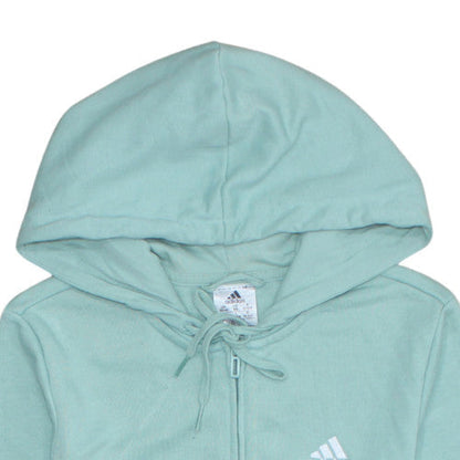 Womens UK Size XS Adidas Green Full Zip Hoodie