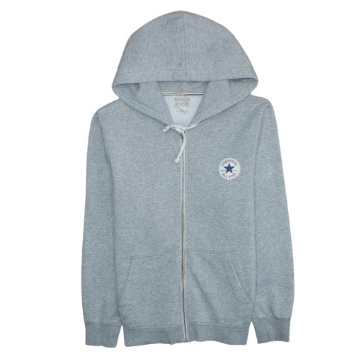 Mens UK Size S Converse Grey Full Zip Hoodie