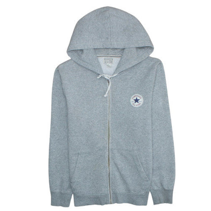 Mens UK Size S Converse Grey Full Zip Hoodie
