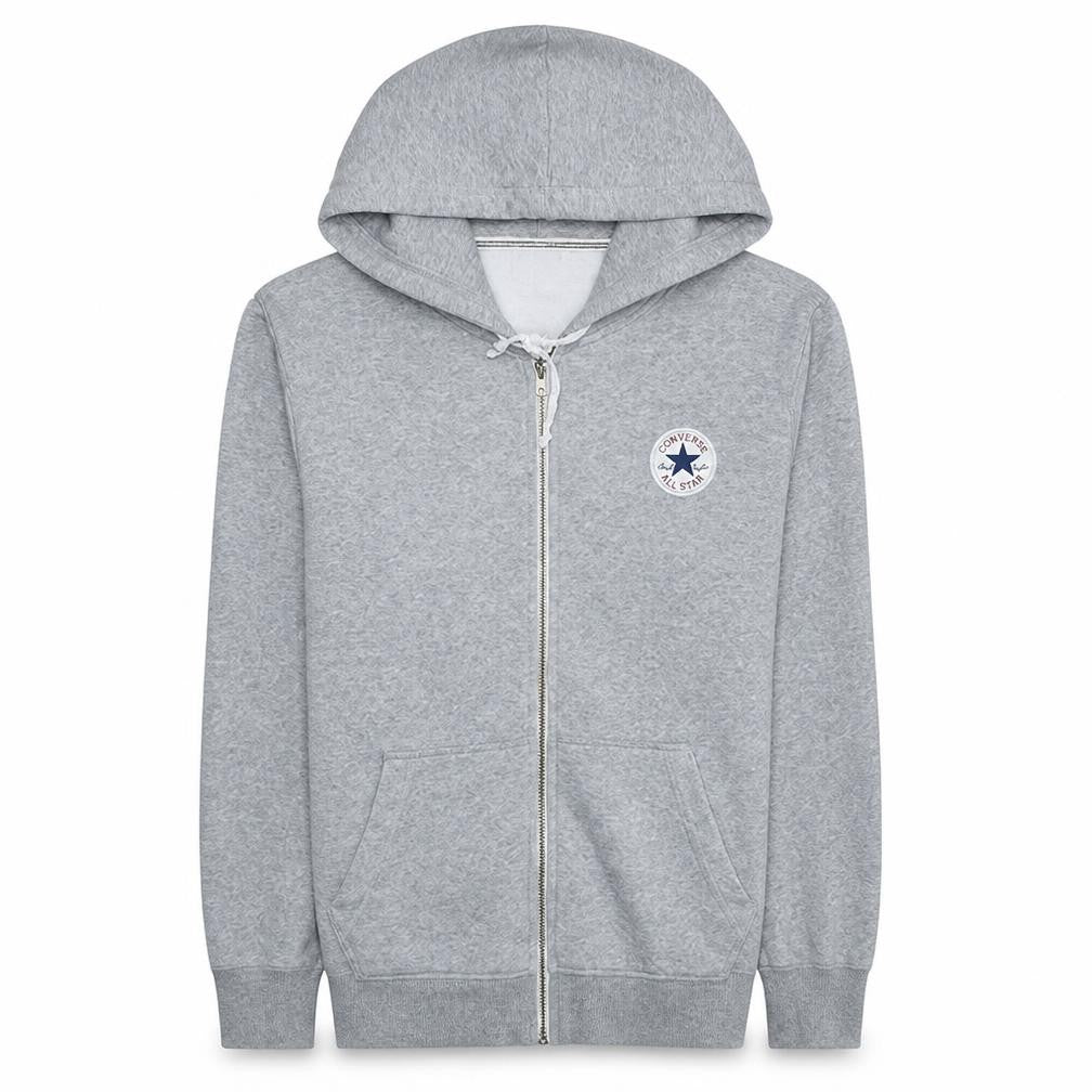 Mens UK Size S Converse Grey Full Zip Hoodie