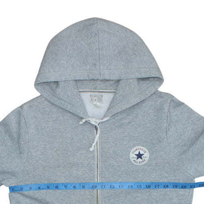 Mens UK Size S Converse Grey Full Zip Hoodie