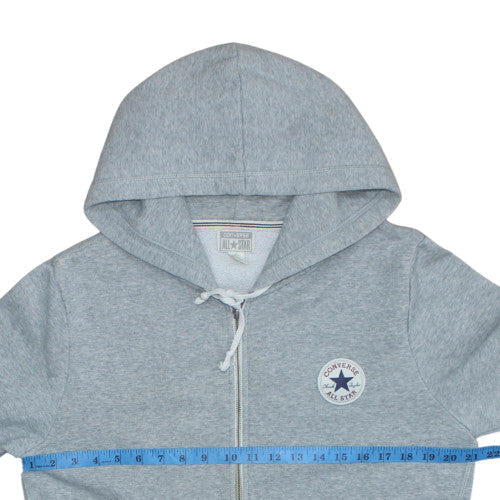 Mens UK Size S Converse Grey Full Zip Hoodie