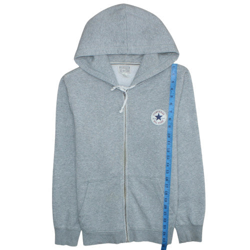 Mens UK Size S Converse Grey Full Zip Hoodie