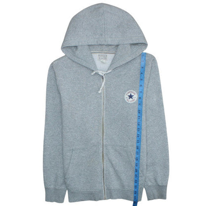 Mens UK Size S Converse Grey Full Zip Hoodie