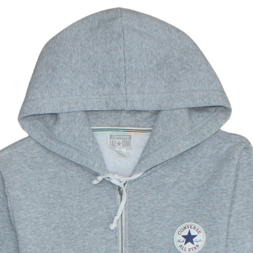 Mens UK Size S Converse Grey Full Zip Hoodie