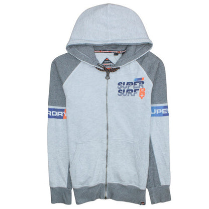 Mens UK Size M Superdry Grey Full Zip Hoodie