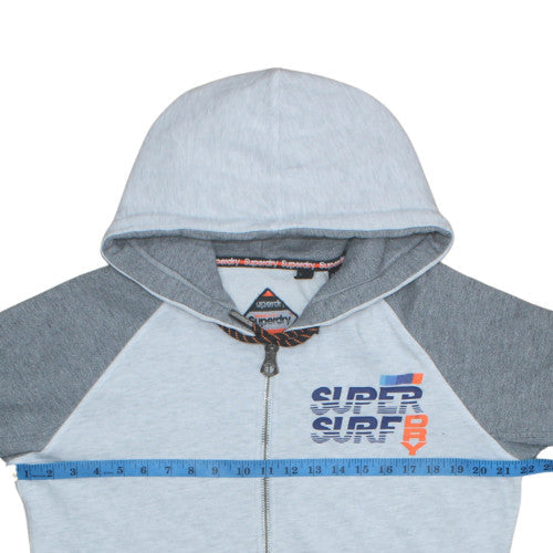 Mens UK Size M Superdry Grey Full Zip Hoodie