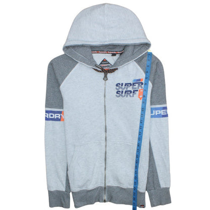 Mens UK Size M Superdry Grey Full Zip Hoodie