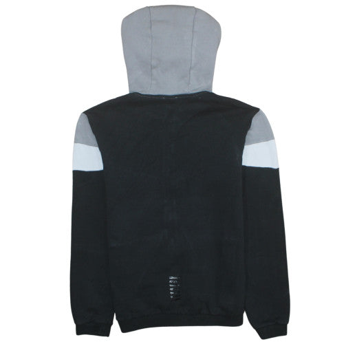 Mens UK Size M Emporio Armani GreyBlackWhite Full Zip Hoodie