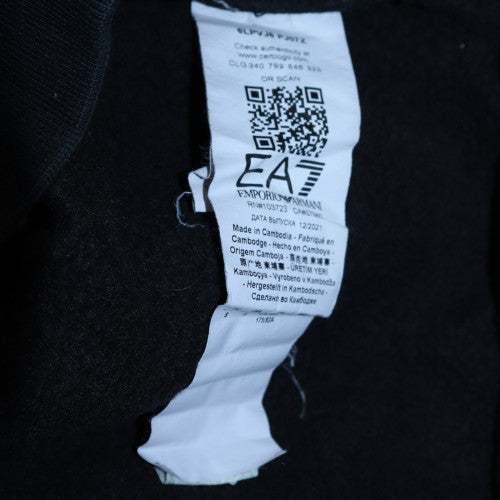 Mens UK Size M Emporio Armani GreyBlackWhite Full Zip Hoodie