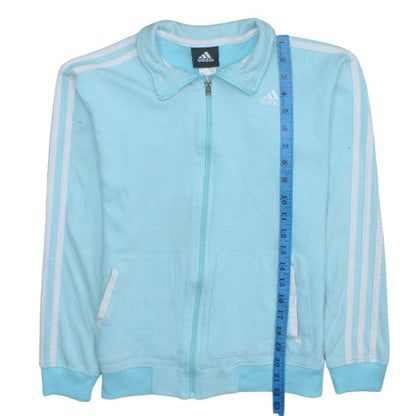 Womens UK Size L Adidas Blue Full Zip Sweatshirt