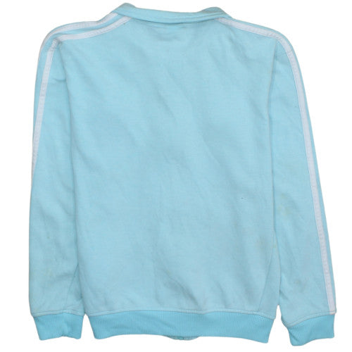 Womens UK Size L Adidas Blue Full Zip Sweatshirt