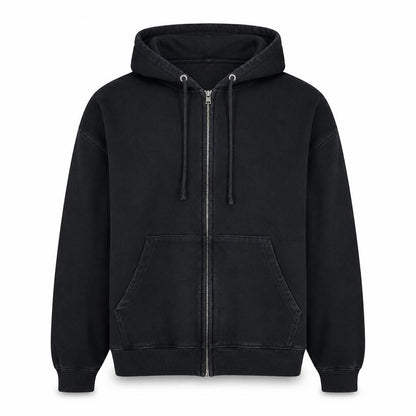 Front view of Adidas Men's Grey Full Zip Hoodie L Sports Casual Sweatshirt