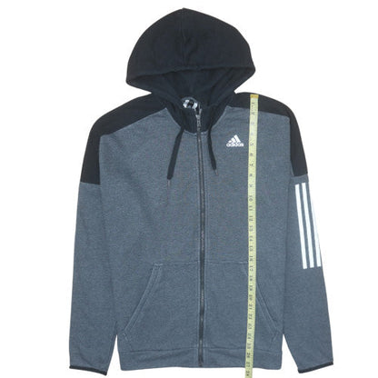 Mens UK Size L adidas Grey Full Zip Hoodie
