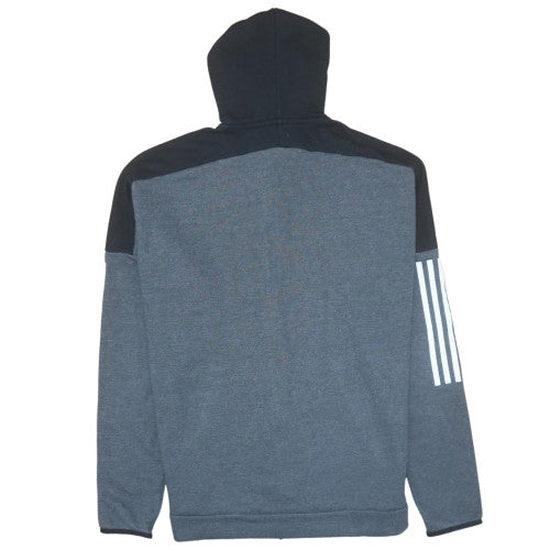 Mens UK Size L adidas Grey Full Zip Hoodie