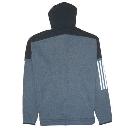 Mens UK Size L adidas Grey Full Zip Hoodie