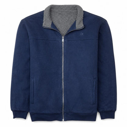 Mens UK Size L Calvin Klein Blue Full Zip Sweatshirt