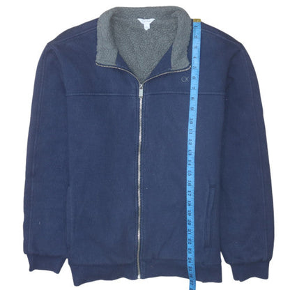 Mens UK Size L Calvin Klein Blue Full Zip Sweatshirt