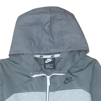 Teens UK Size XL Nike Grey Full Zip Hoodie
