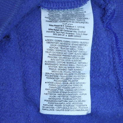 Mens UK Size XS Nike Blue Pullover Hoodie