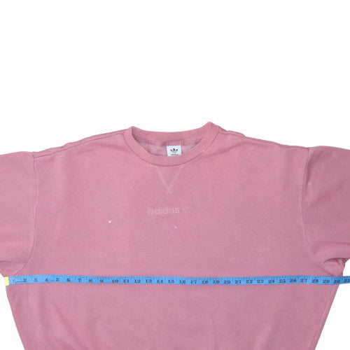 Womens UK Size M Adidas Pink Pullover Sweatshirt