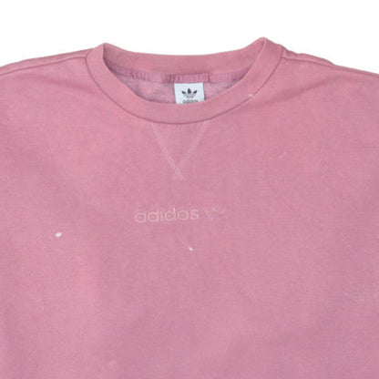 Womens UK Size M Adidas Pink Pullover Sweatshirt