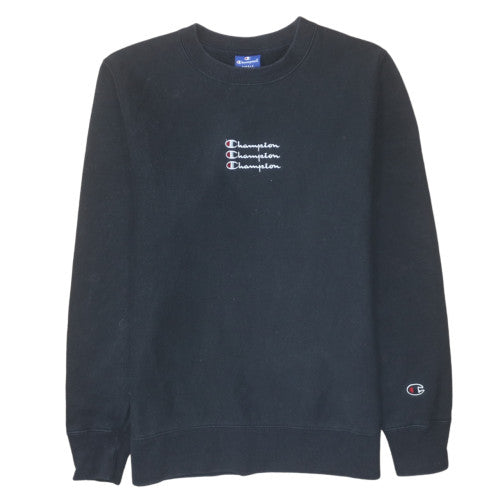 Mens UK Size S Champion Black Pullover Sweatshirt